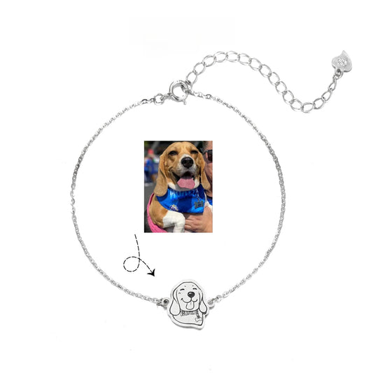 925 Silver Pet Portrait Bracelet