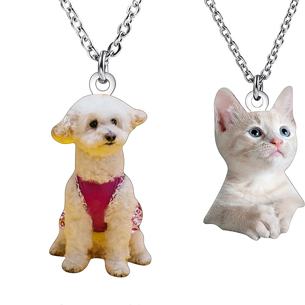 Colorful Pet Cutout Necklace